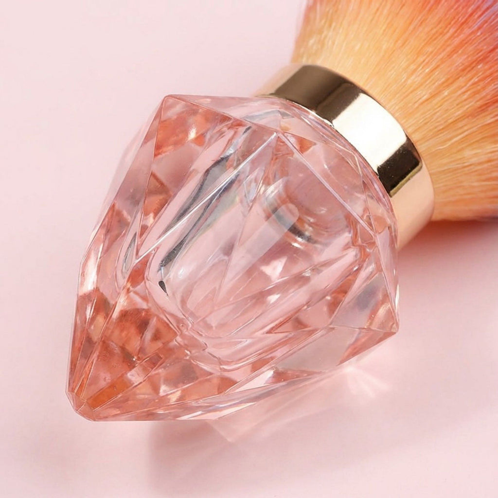Diamond Handle Powder Brush with Soft Dense Bristles for Face Makeup Application