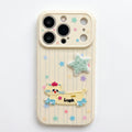 Dog Patch Star Phone Case Textured Back Raised Camera Edge Decorative Cover