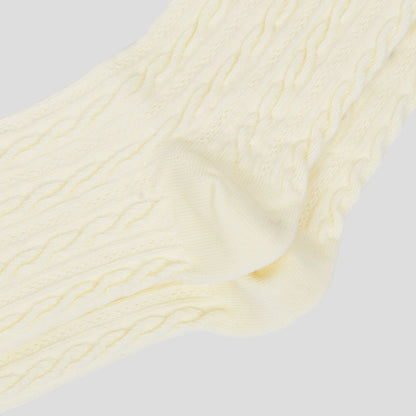 Anna-Kaci Women's Classic Crew Socks Cable-Knit Cotton for Casual Stability and Comfort 2 Pairs