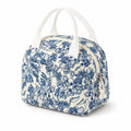 Printed Insulated Lunch Tote Bag with Double Handles and Zip Closure