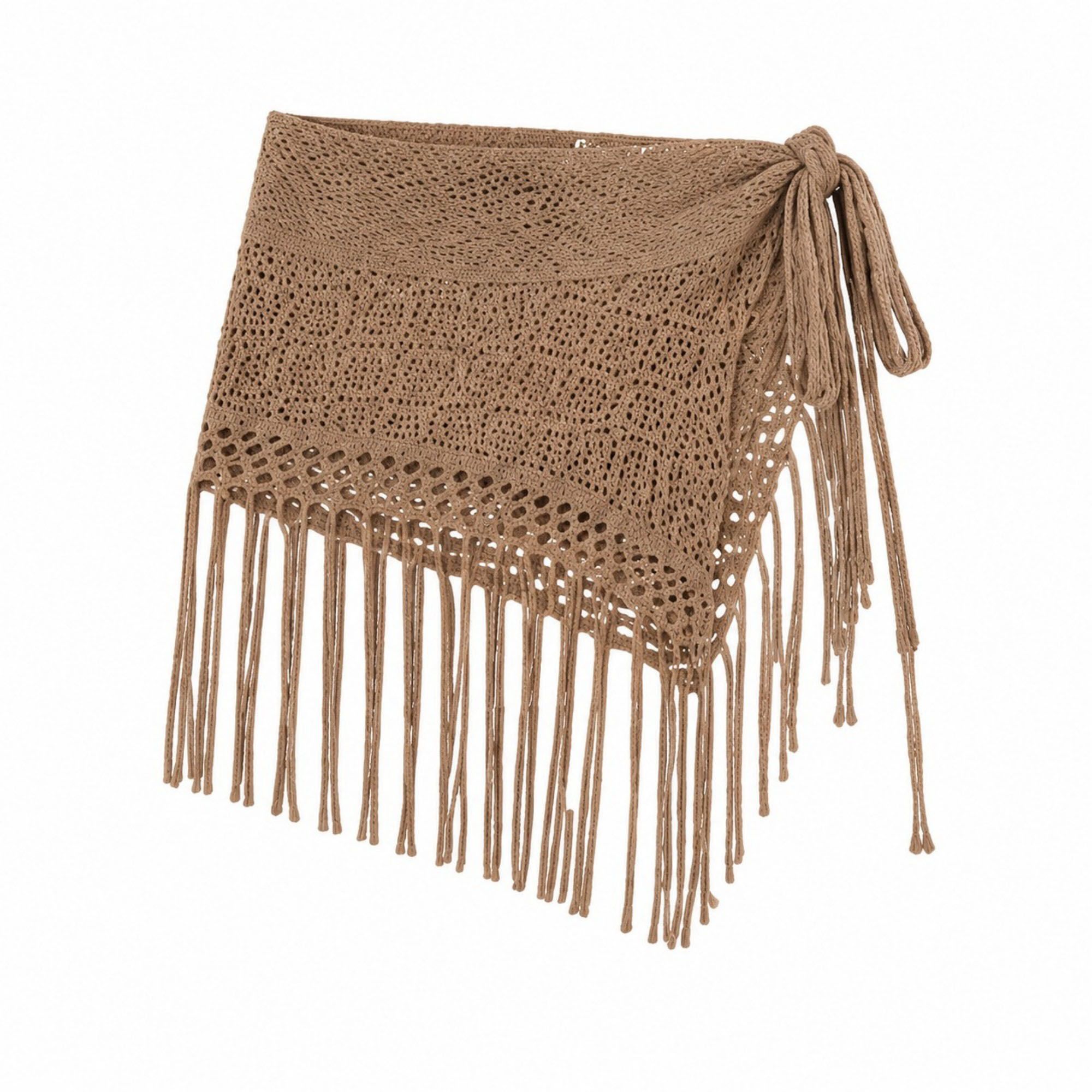 Crochet Fringe Triangle Wrap Belt