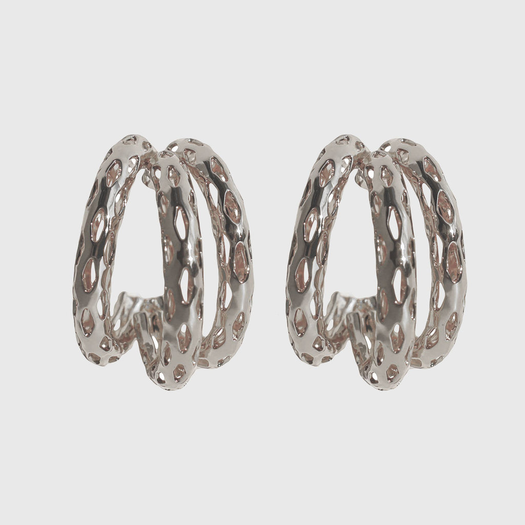 Anna-Kaci Women's Hollow Out Hoop Earrings - 2.5cm Diameter Hoops