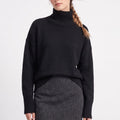 Relaxed Fit Turtleneck Pullover Sweater