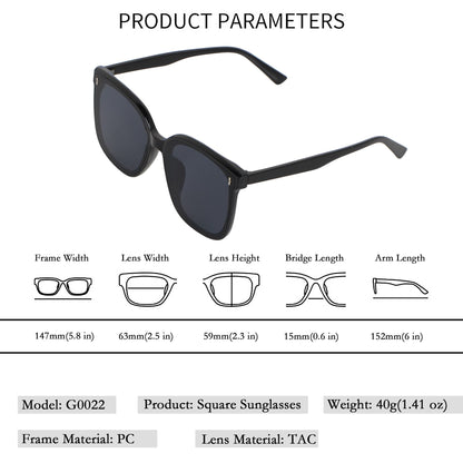 Anna-Kaci Chic Square Women's Polarized Sunglasses UV400 Protection