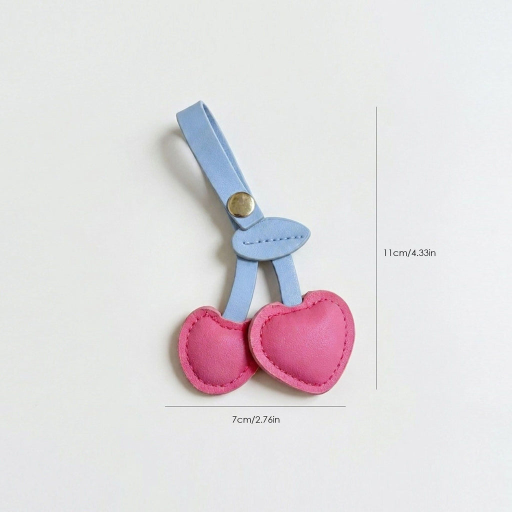 2-Piece Womens Padded Bag Charm with Hanging Strap and Stitched Detail