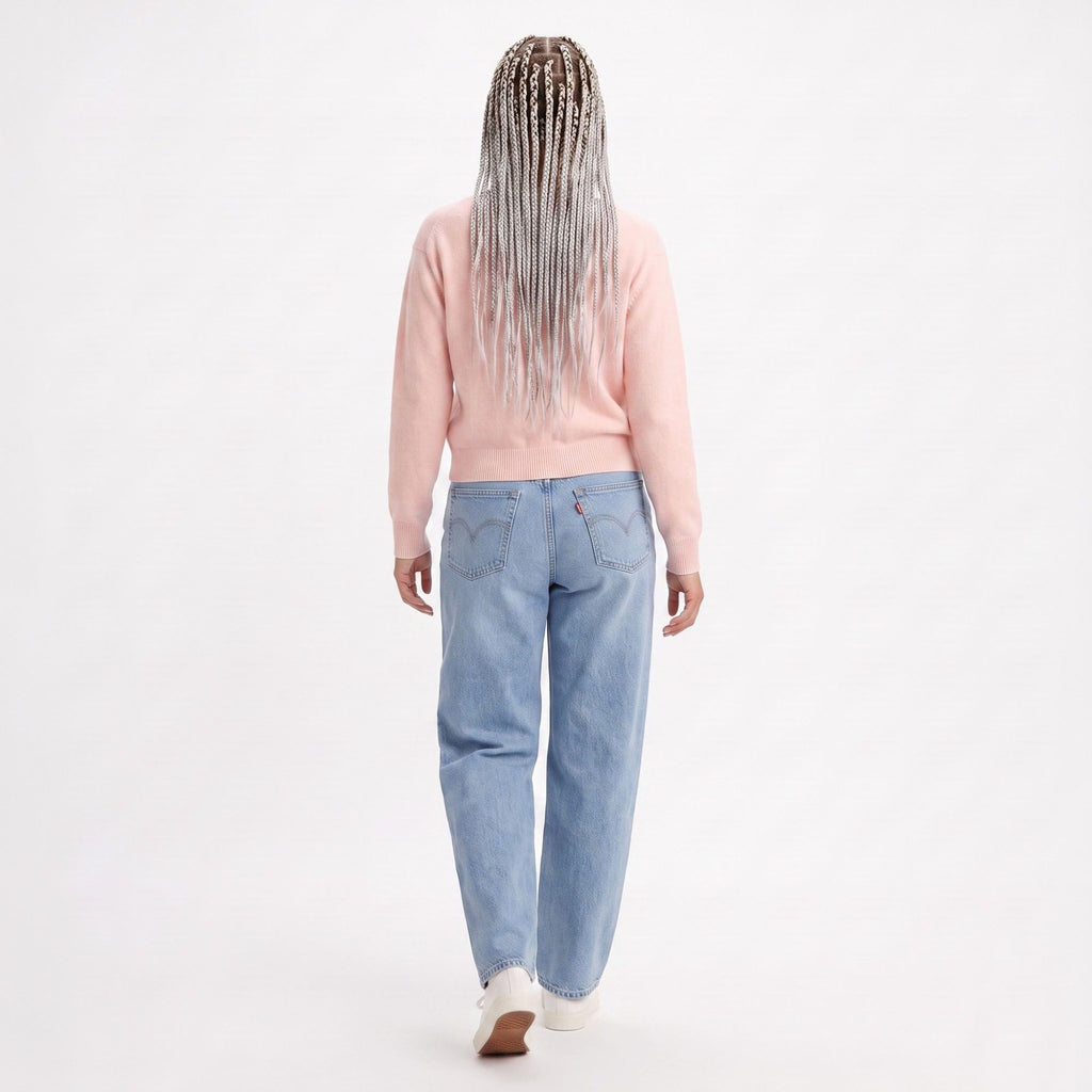 Crewneck Button-Front Knit Cardigan Sweater