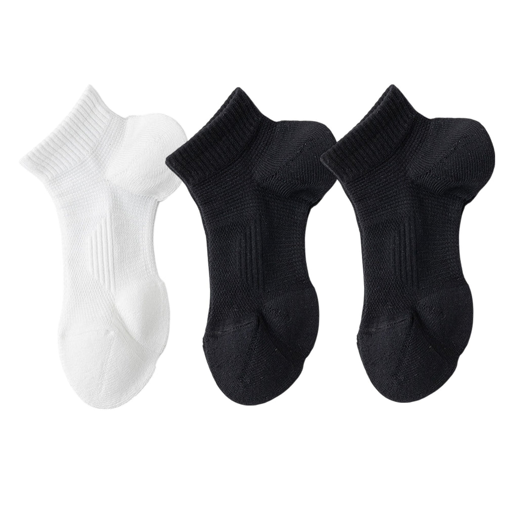 Anna-Kaci 3 Pairs Women's Ankle Athletic Socks Soft Cotton Cushioned Breathable Design with Ribbed Cuffs for Active Casual Wear