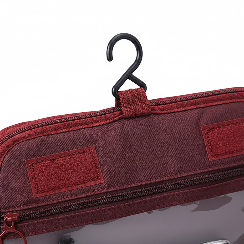 Hanging Toiletry Bag with Multiple Compartments Zipper Closure Travel Organizer Cosmetic Storage Case Portable