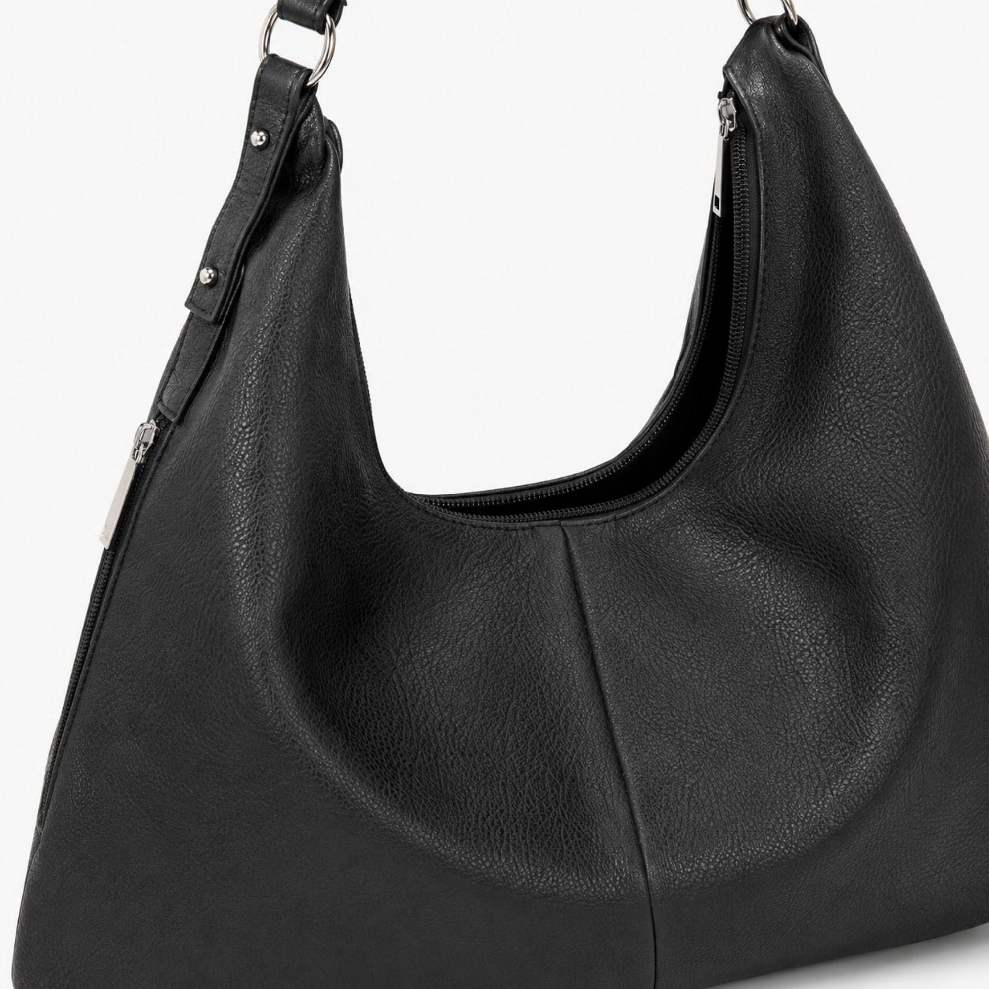 Oversized Slouchy Hobo Shoulder Bag with Adjustable Strap