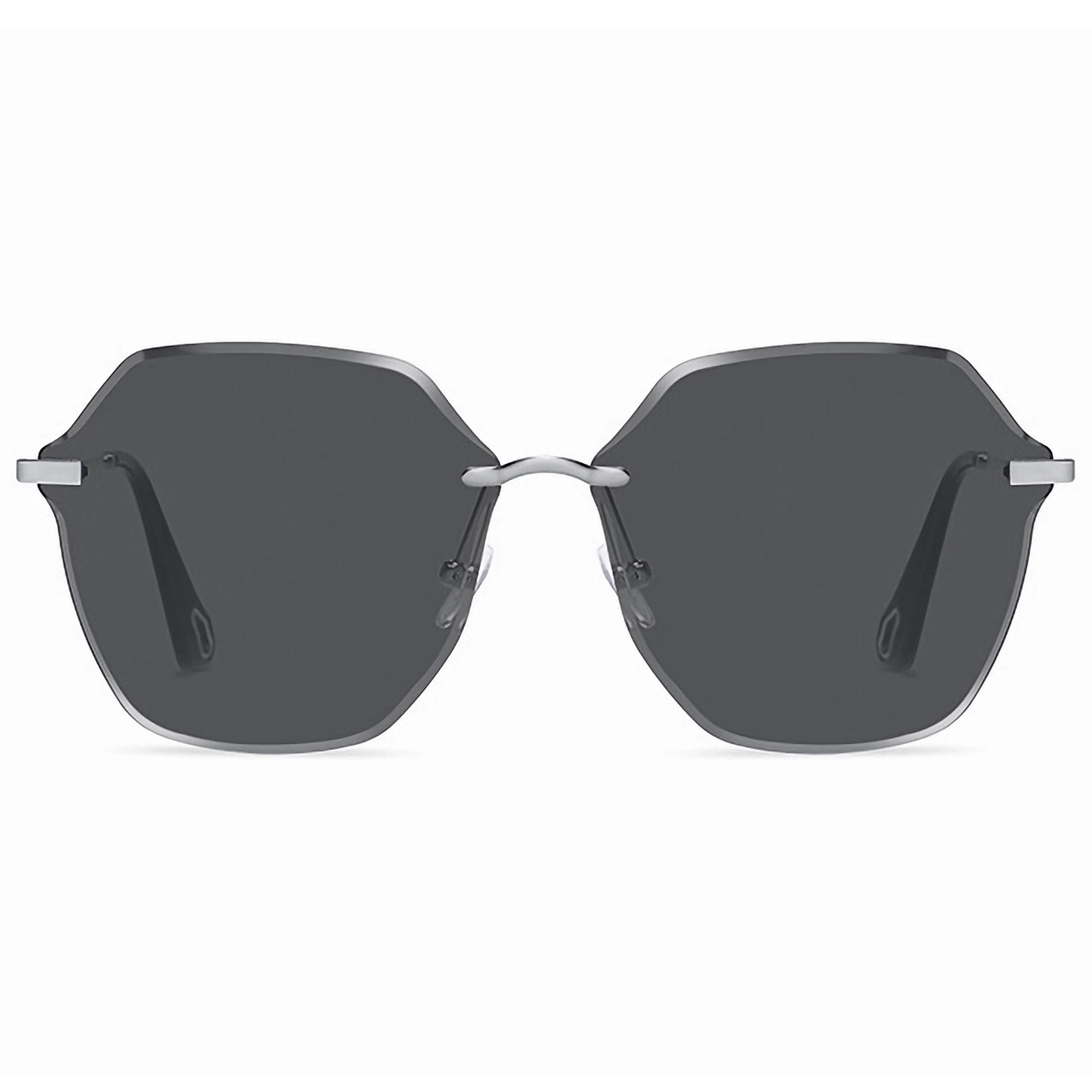 Anna-Kaci Women's Stylish Hexagonal Rimless Gradient Sunglasses for Fashion Looks