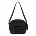 Corduroy Crossbody Bag with Front Pocket Adjustable Strap and Zip Closure