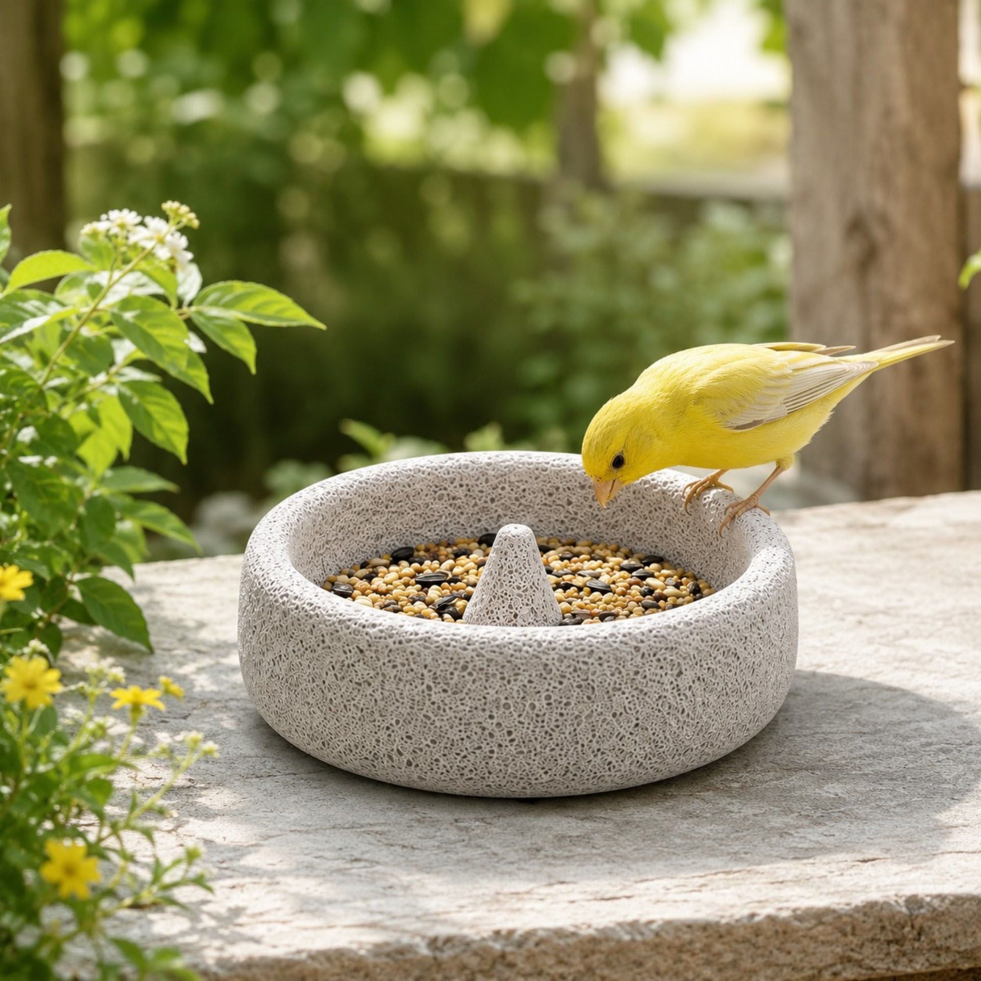 Pumice Bird Feeding & Grinding Bowl