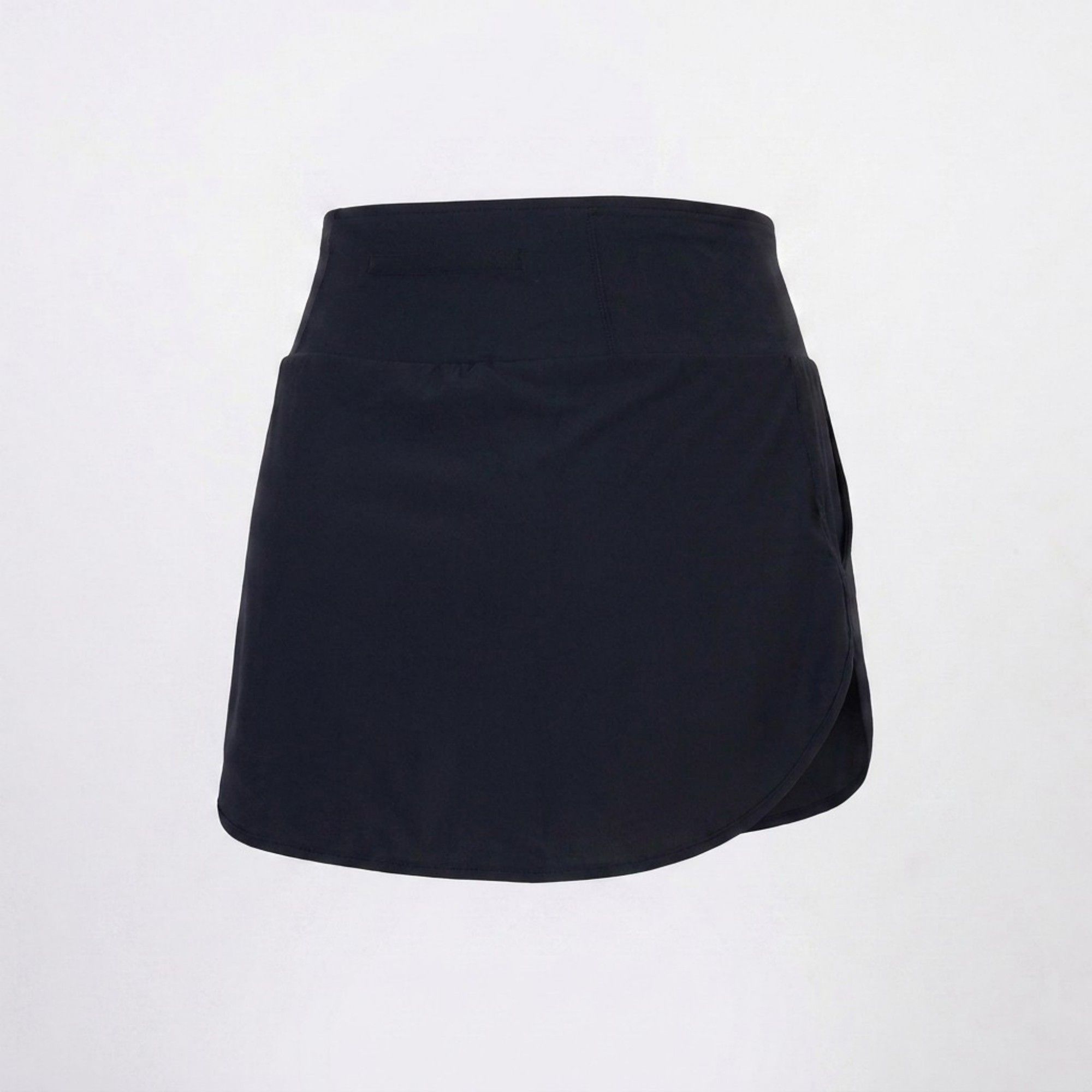 Anna-Kaci Active Women's High Waist Athletic Skort with Wide Waistband Curved Hem Smooth Stretch Knit and Built In Shorts