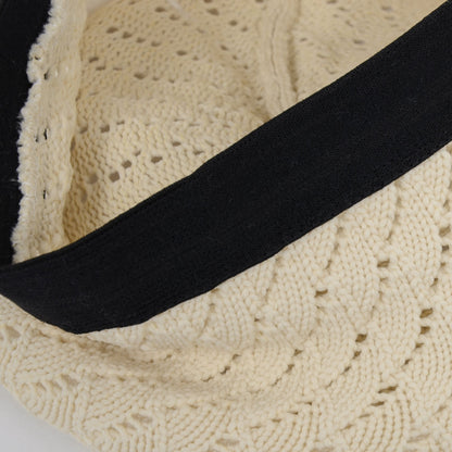 Anna-Kaci Women's Lightweight Crochet Beret Hat with Open Knit Pattern and Soft Stretch Fit