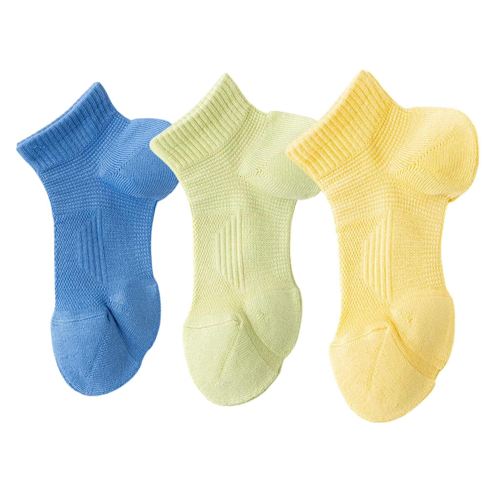 Anna-Kaci 3 Pairs Women's Ankle Athletic Socks Soft Cotton Cushioned Breathable Design with Ribbed Cuffs for Active Casual Wear