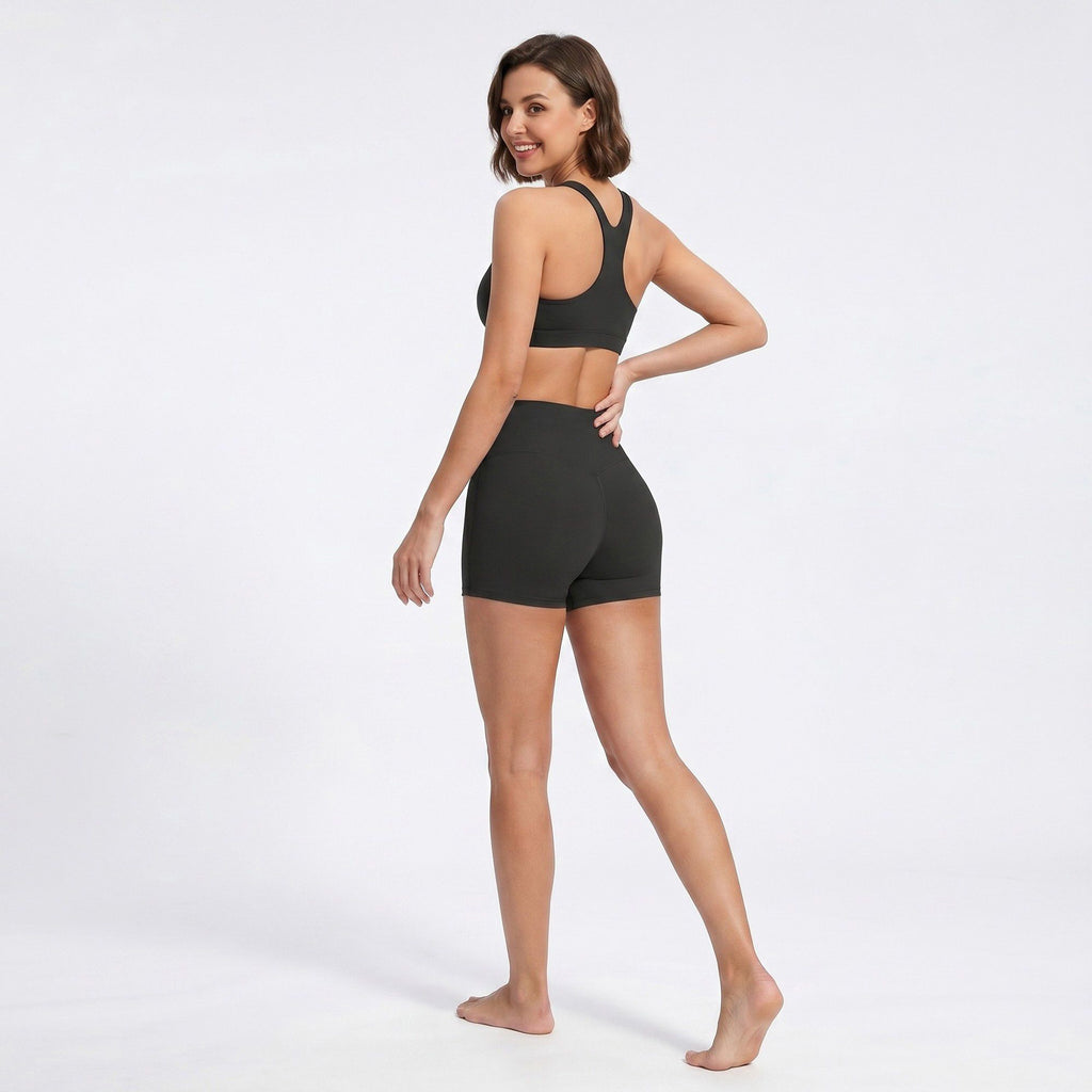 High Waisted Butt Lifting Yoga Activewear Shorts