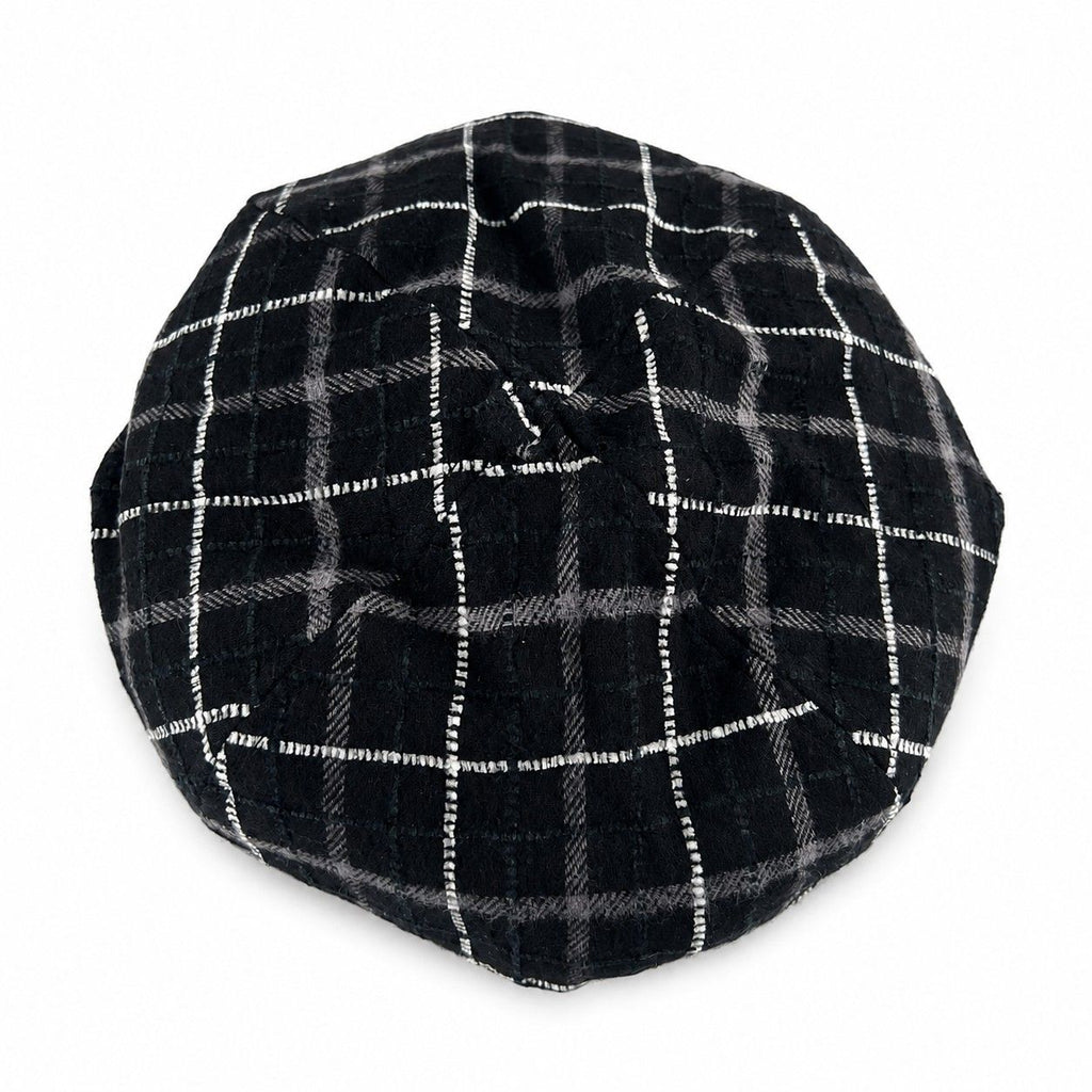 Plaid Beret Hat Vintage Painter Cap Soft Structured Fall Winter Style
