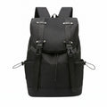 Large Flap Backpack with Drawstring Closure Buckle Straps Side Pockets and Padded Shoulder Straps