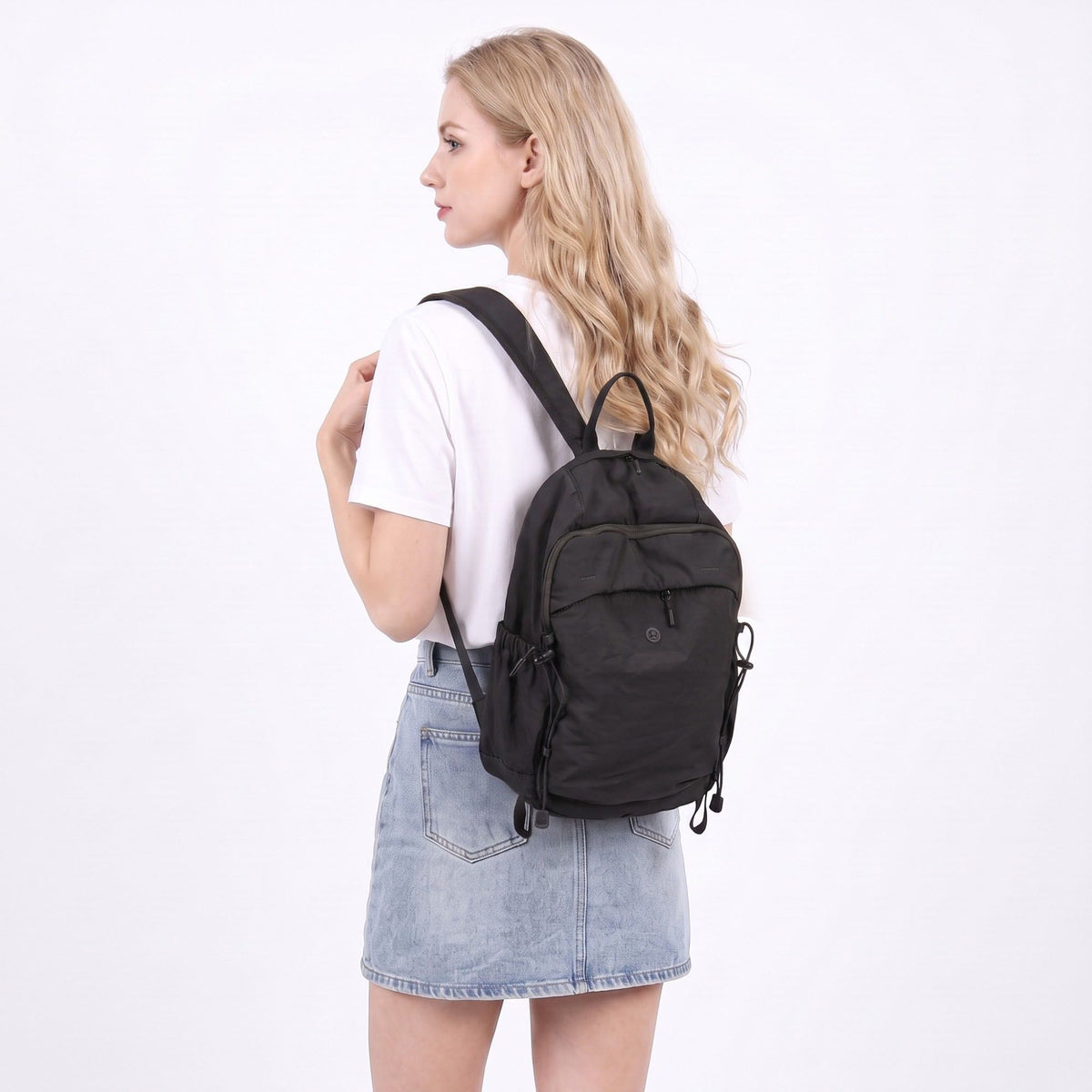 Lightweight Backpack with Multiple Zip Pockets and Side Pockets