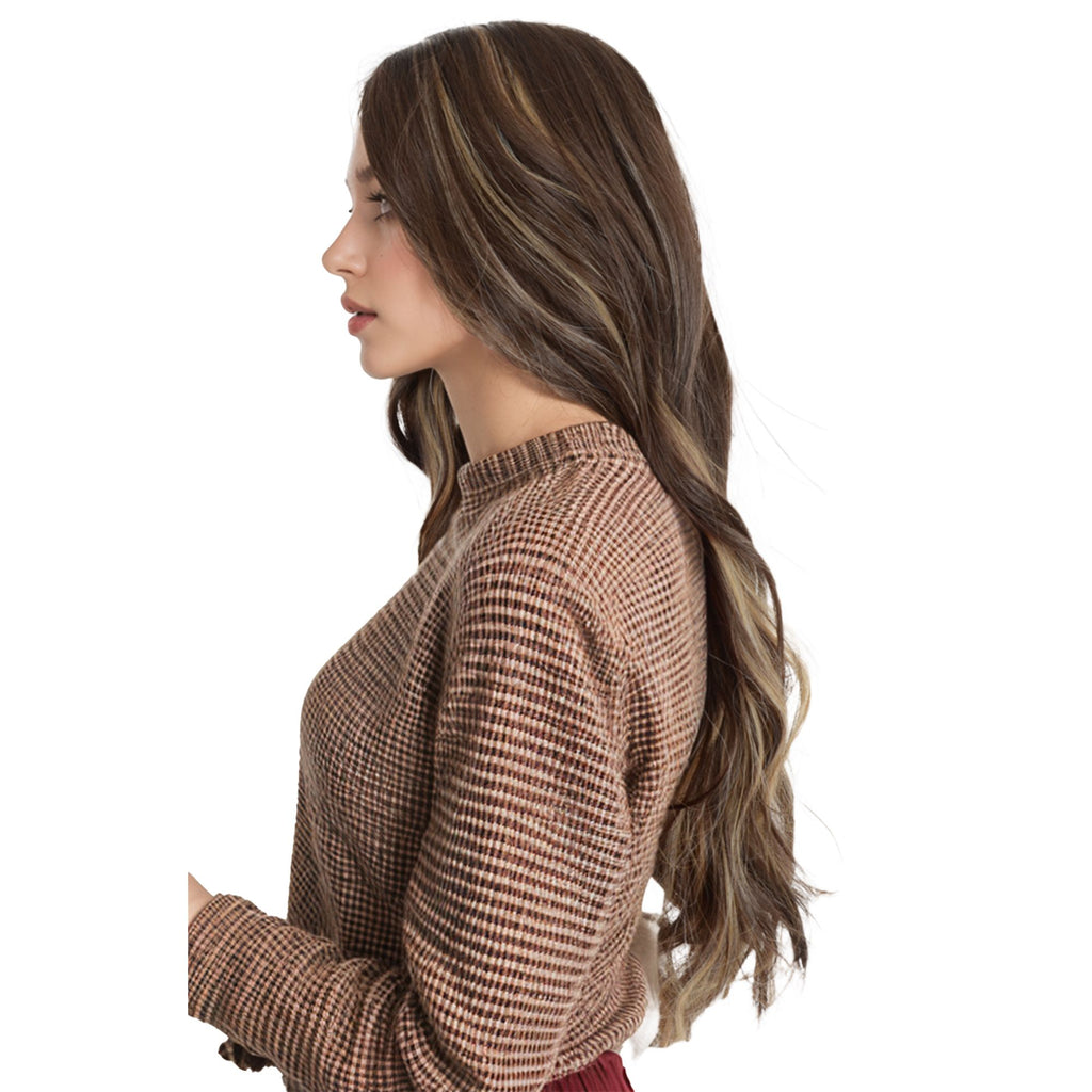 Long Wavy Wig for Women with Lace Hairline Heat Resistant Synthetic Wig for Daily and Party Use