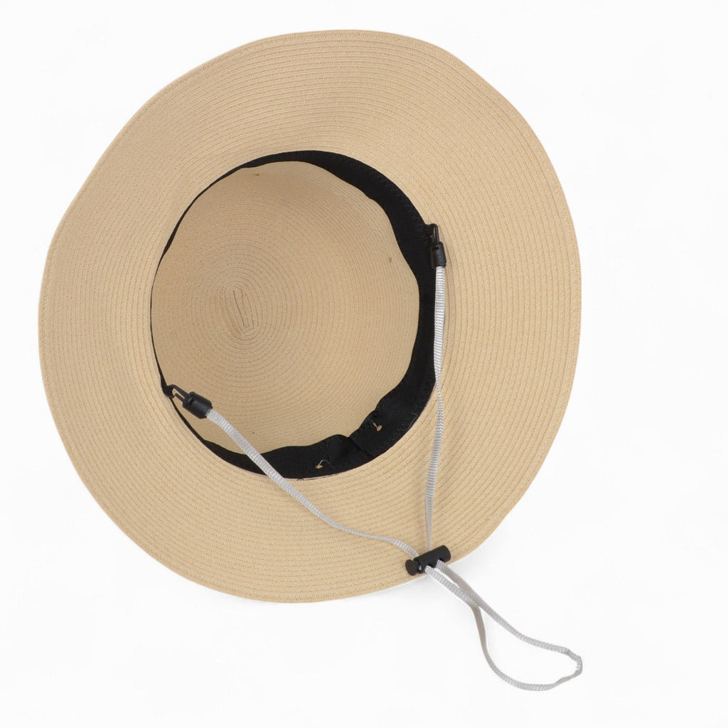 Anna-Kaci Women's Woven Floppy Sun Hat with Wide Ribbon Knot Detail and Curved Brim