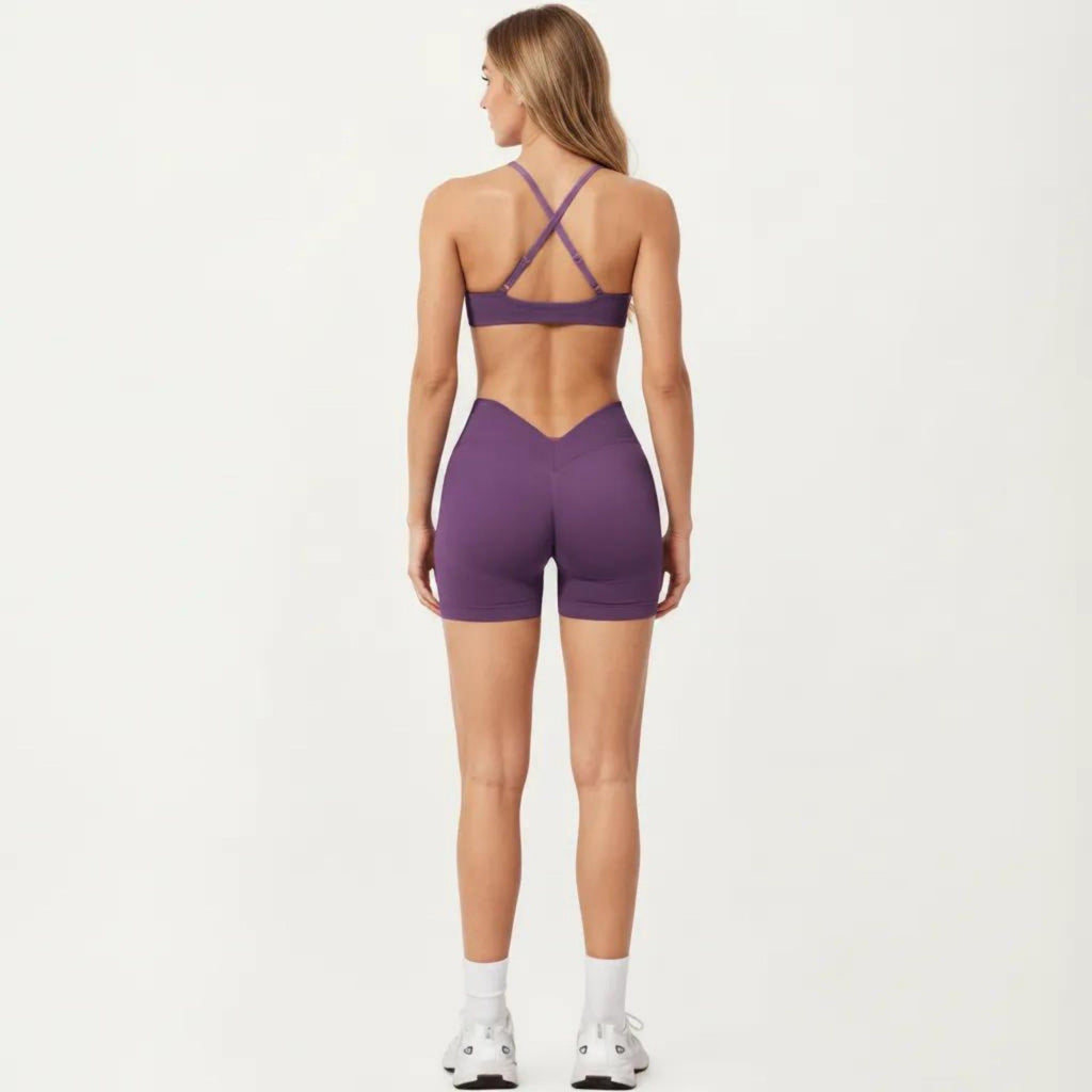 Anna-Kaci Active Women's Strappy Sports Bra with Crisscross Back and Smooth Stretch Fit