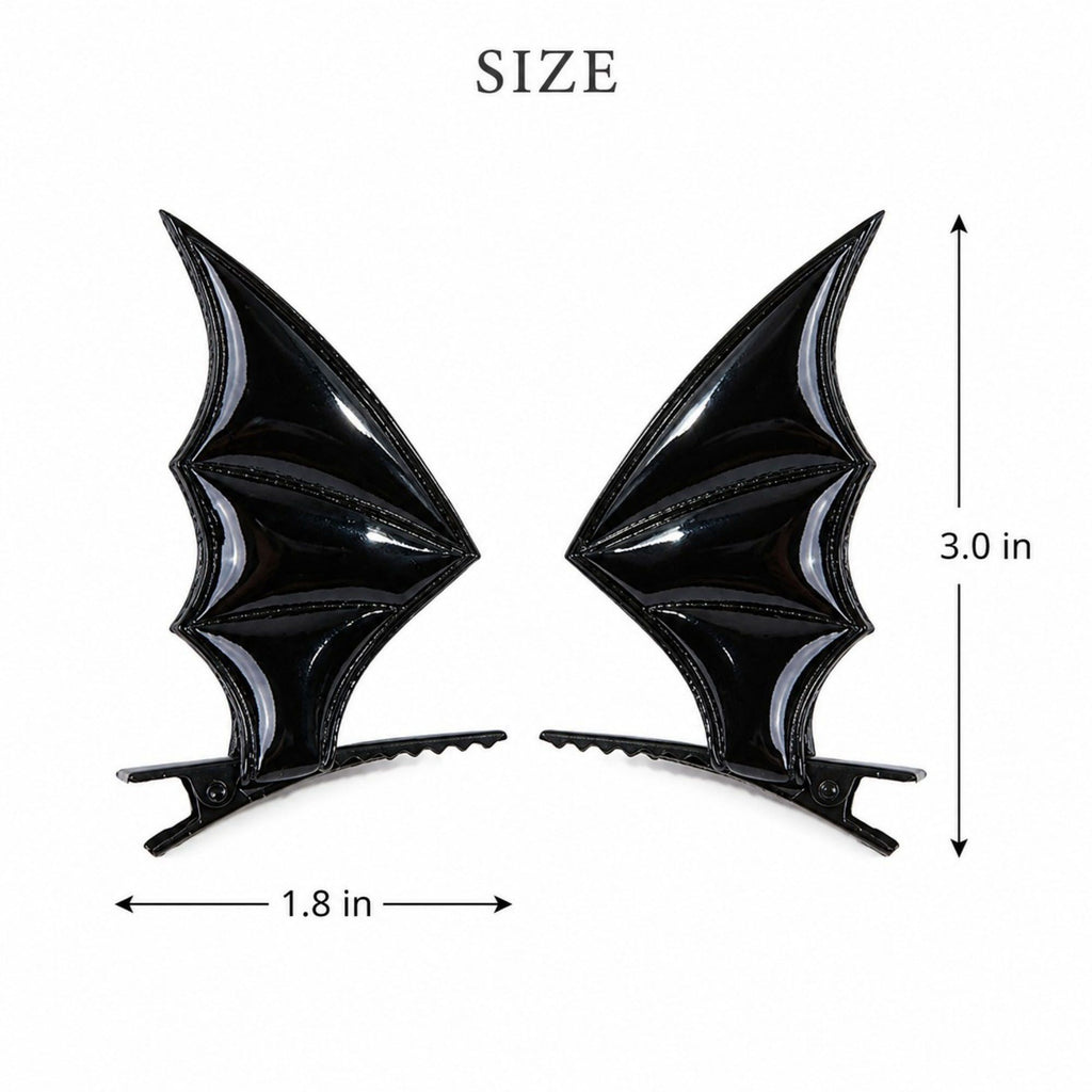 4pair Bat Wing Hair Clip Set Halloween Costume Hair Accessories