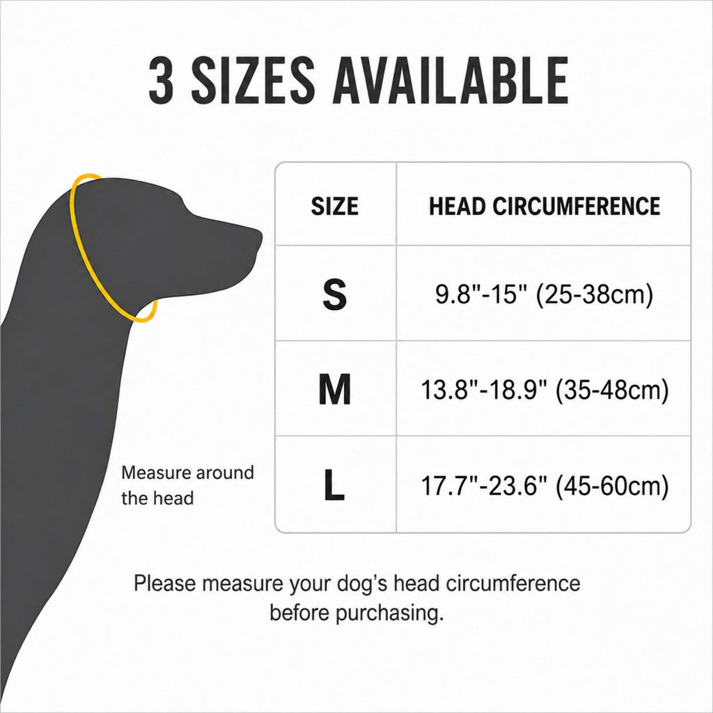 Adjustable Dog Ear Cover Head Wrap with Drawstring for Grooming, Noise Coverage and Cold Weather