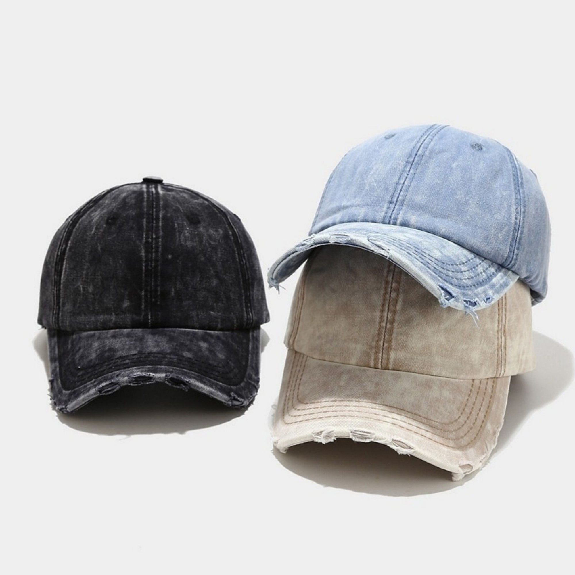 Anna-Kaci Women's Distressed Washed Baseball Cap with Curved Brim