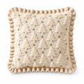 1 Piece Christmas Tree Throw Pillow Cover with Ruffle Trim Stars 18 x 18 Inch