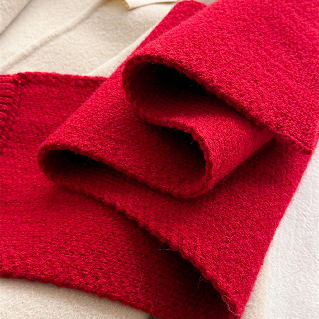 Anna-Kaci Women's Soft Knit Scarf with Pull-Through Loop Design, Cozy Textured Fabric and Easy Draped Styling for Everyday Wear 29.5x7in