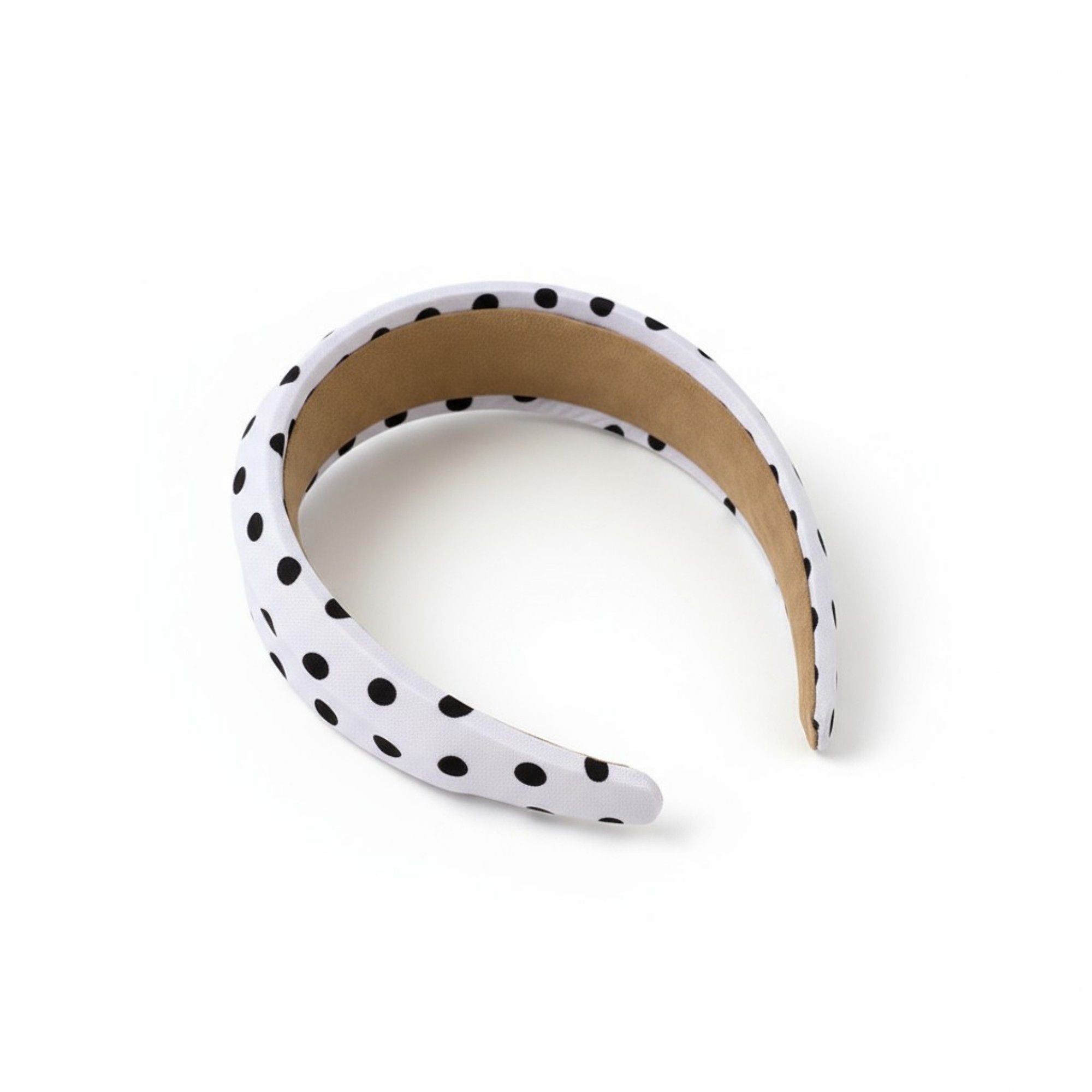 Anna-Kaci 2pcs Polka Dot Padded Headband with Smooth Fabric Finish and Retro Style