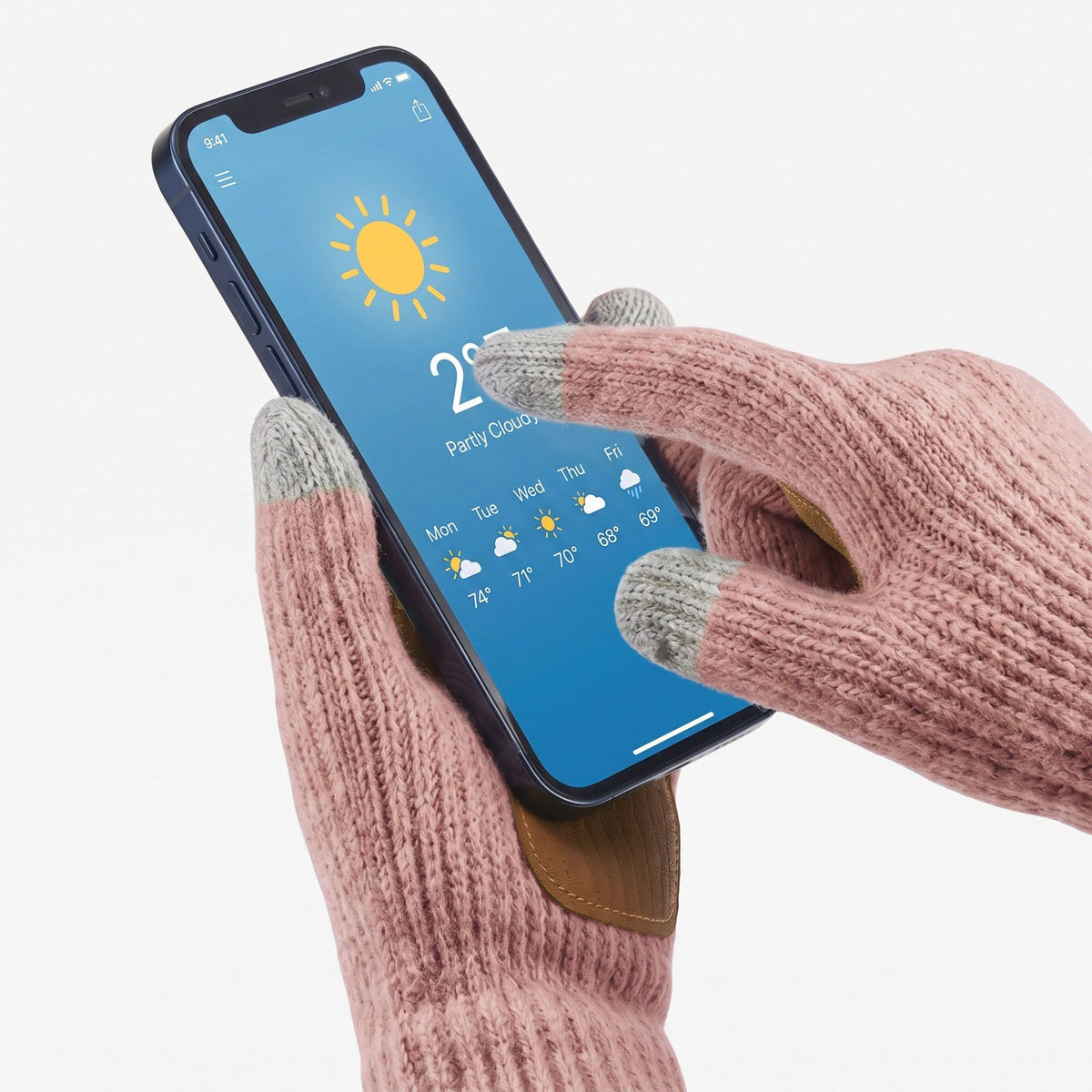 3 Piece Ribbed Knit Beanie Scarf and Touchscreen Gloves Set