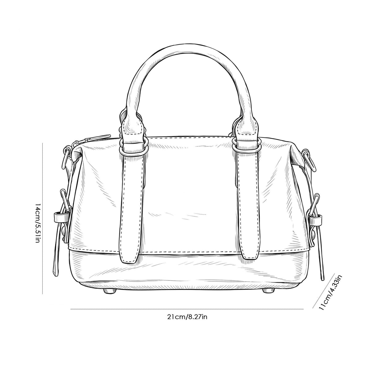 Mini Satchel Bag with Double Top Handles
