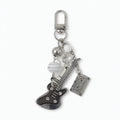 Guitar Charm Keychain with Microphone Tape Pendant Music Theme Bag Charm Key Ring Accessory