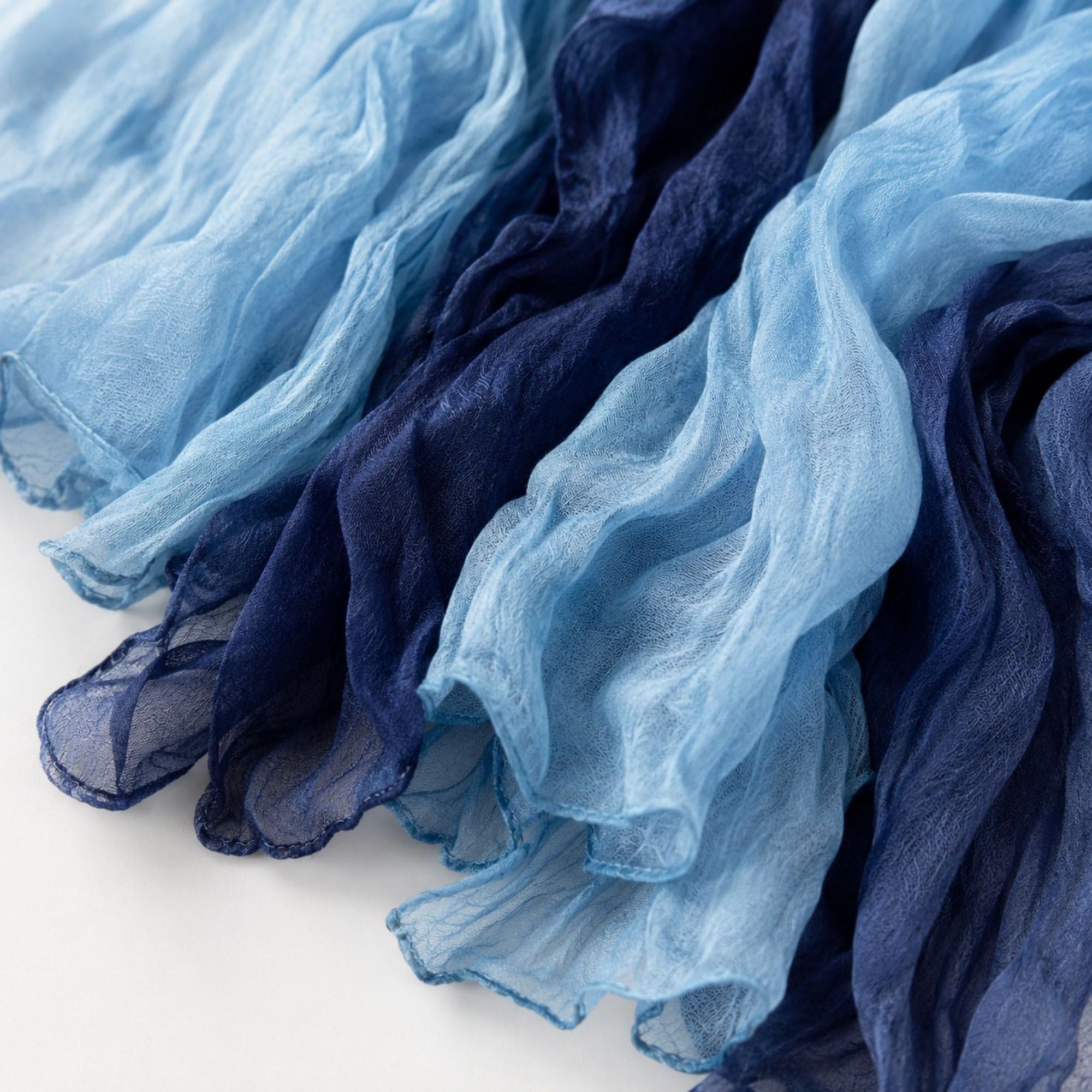 Lightweight Floral Crinkle Long Scarf