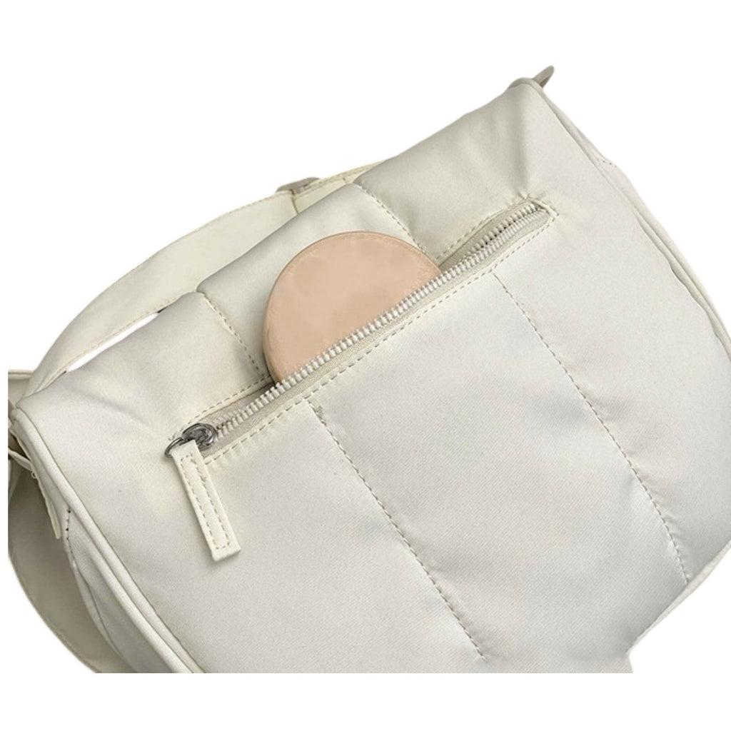 Crossbody Shoulder Bag with Multiple Zip Pockets and Adjustable Strap