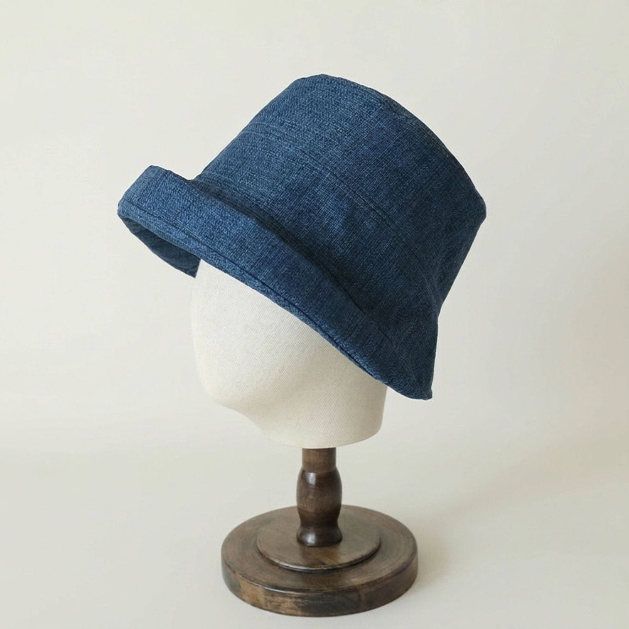 Solid Bucket Hat with Small Brim