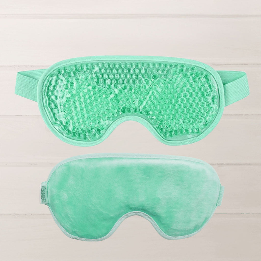 Anna-Kaci Reusable Gel Bead Eye Mask Hot and Cold Compress with PVC Exterior Adjustable Strap Design