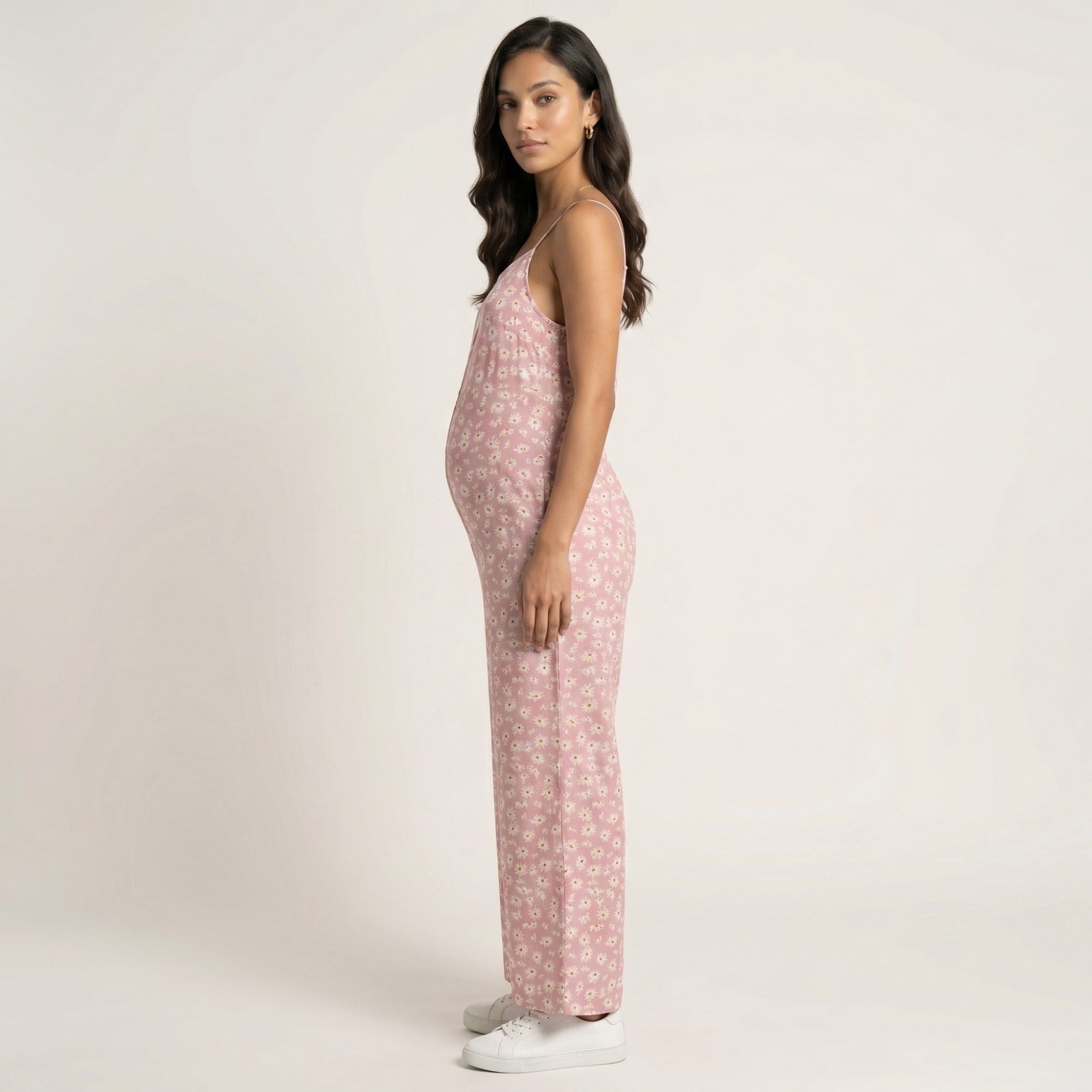 Anna-Kaci Women's Floral Print Jumpsuit Spaghetti Strap Sleeveless Wide Leg Relaxed Fit One Piece