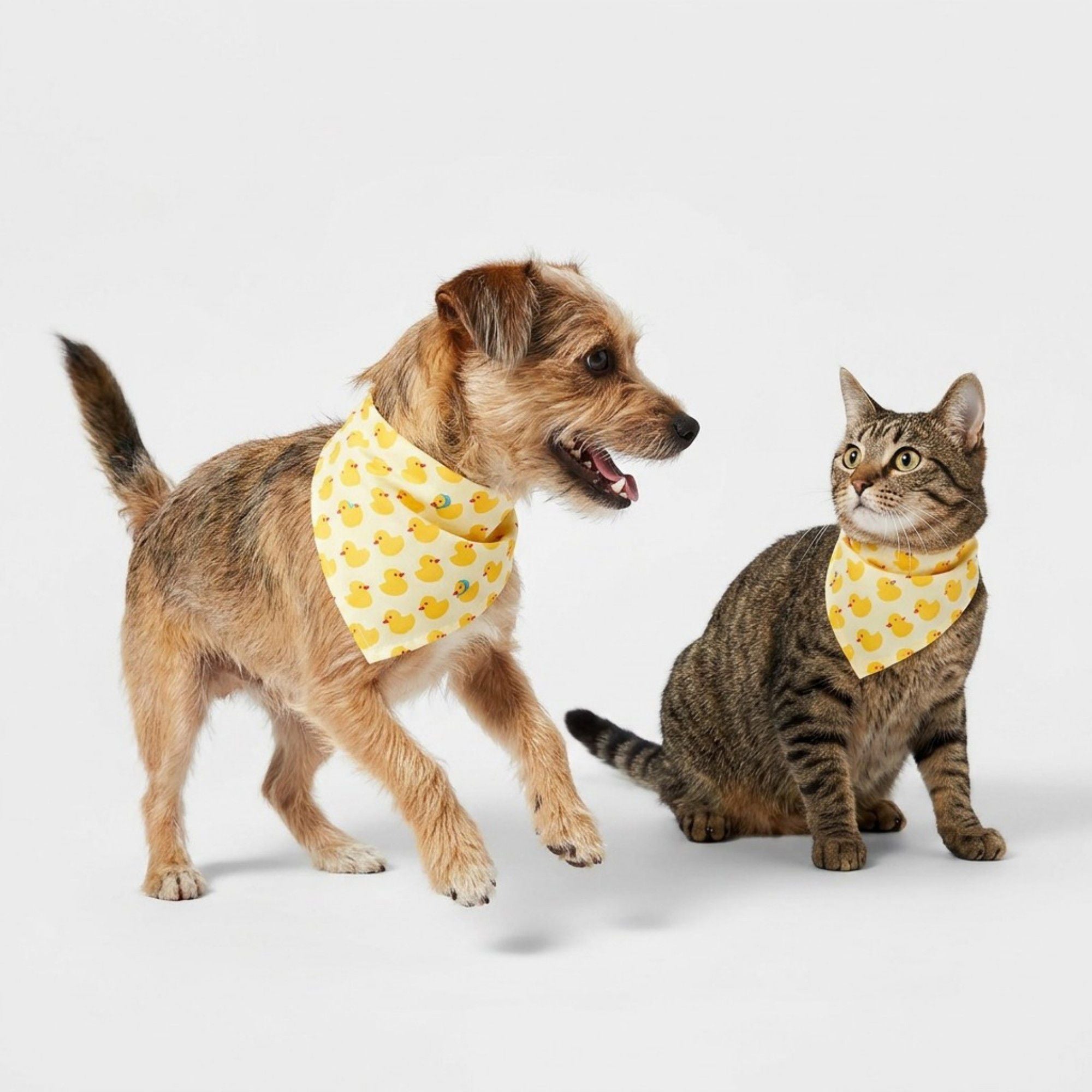 Pet Bandana Scarf Duck Pattern Decorative Neck Accessory for Dogs and Cats