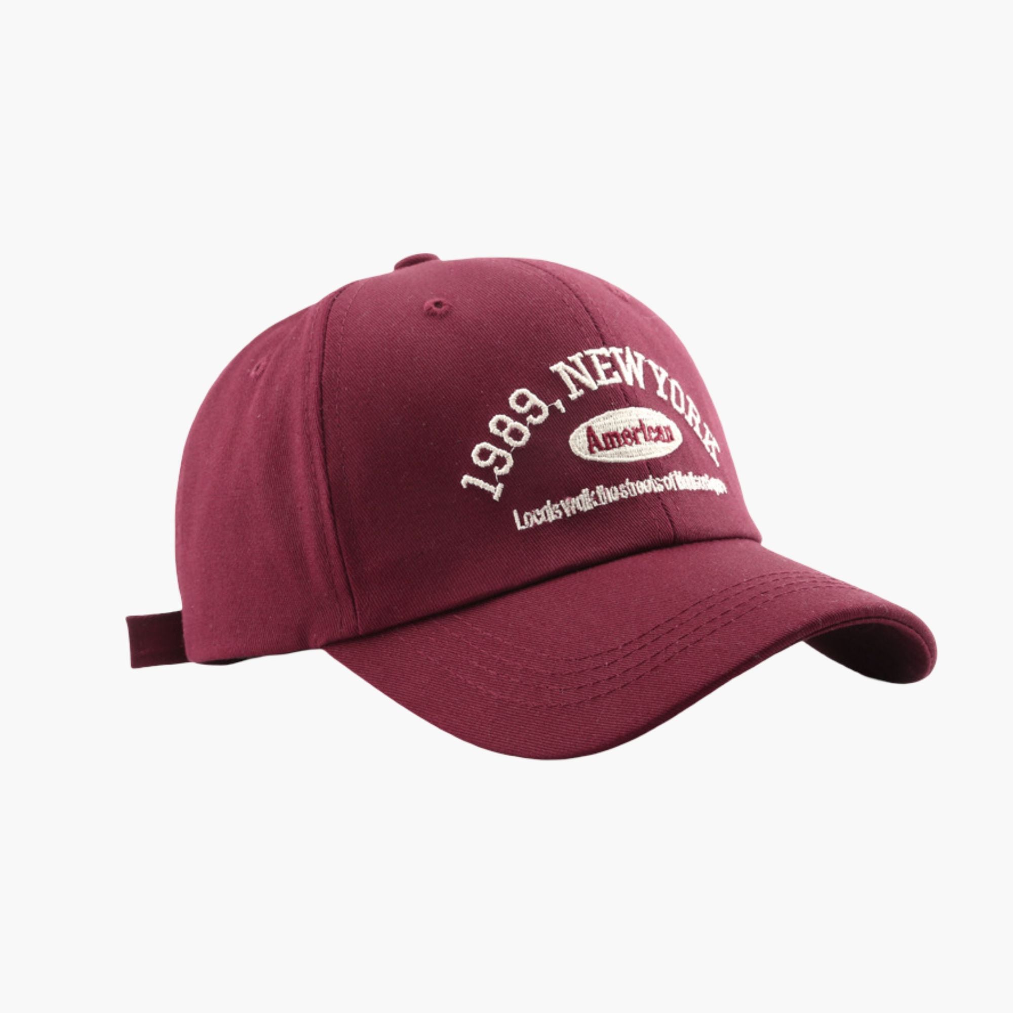 Anna-Kaci Cotton Baseball Cap with Embroidered Lettering Adjustable Strap Back