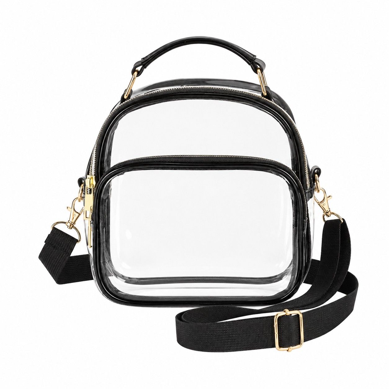 Clear Crossbody Bag with Phone Pocket and Adjustable Strap