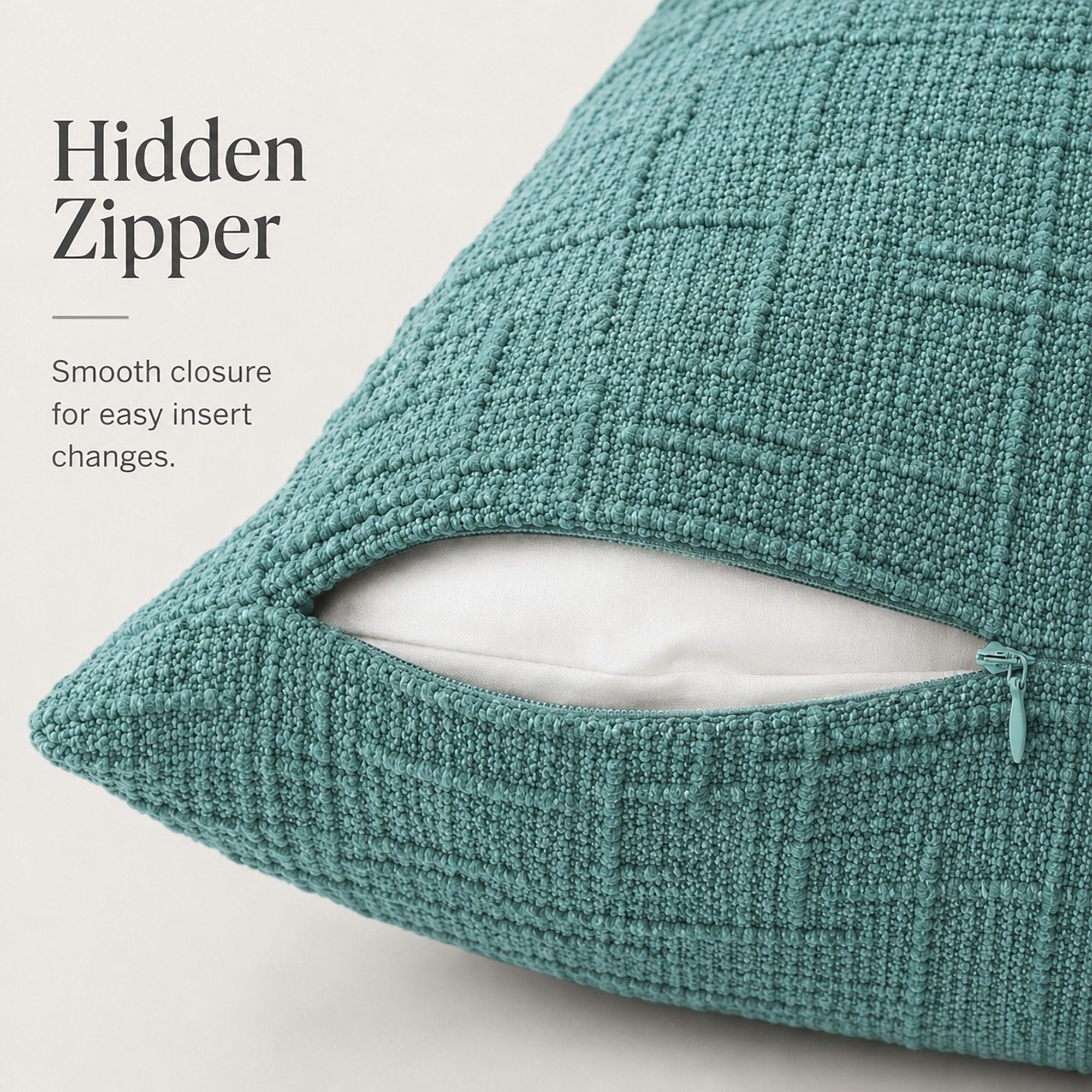 Textured Geometric Decorative Throw Pillow Cover Soft Accent Cushion Cover for Sofa Bed