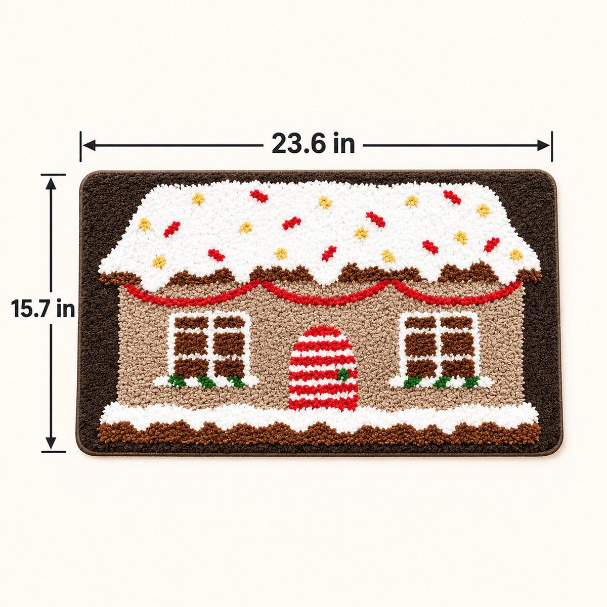 Christmas Character Tufted Bath Rug with Nonslip Backing 15.7 x 23.6 in
