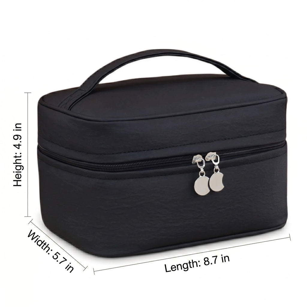 Travel Makeup Organizer Case with Removable Cosmetic Pouch Waterproof Storage Bag Set