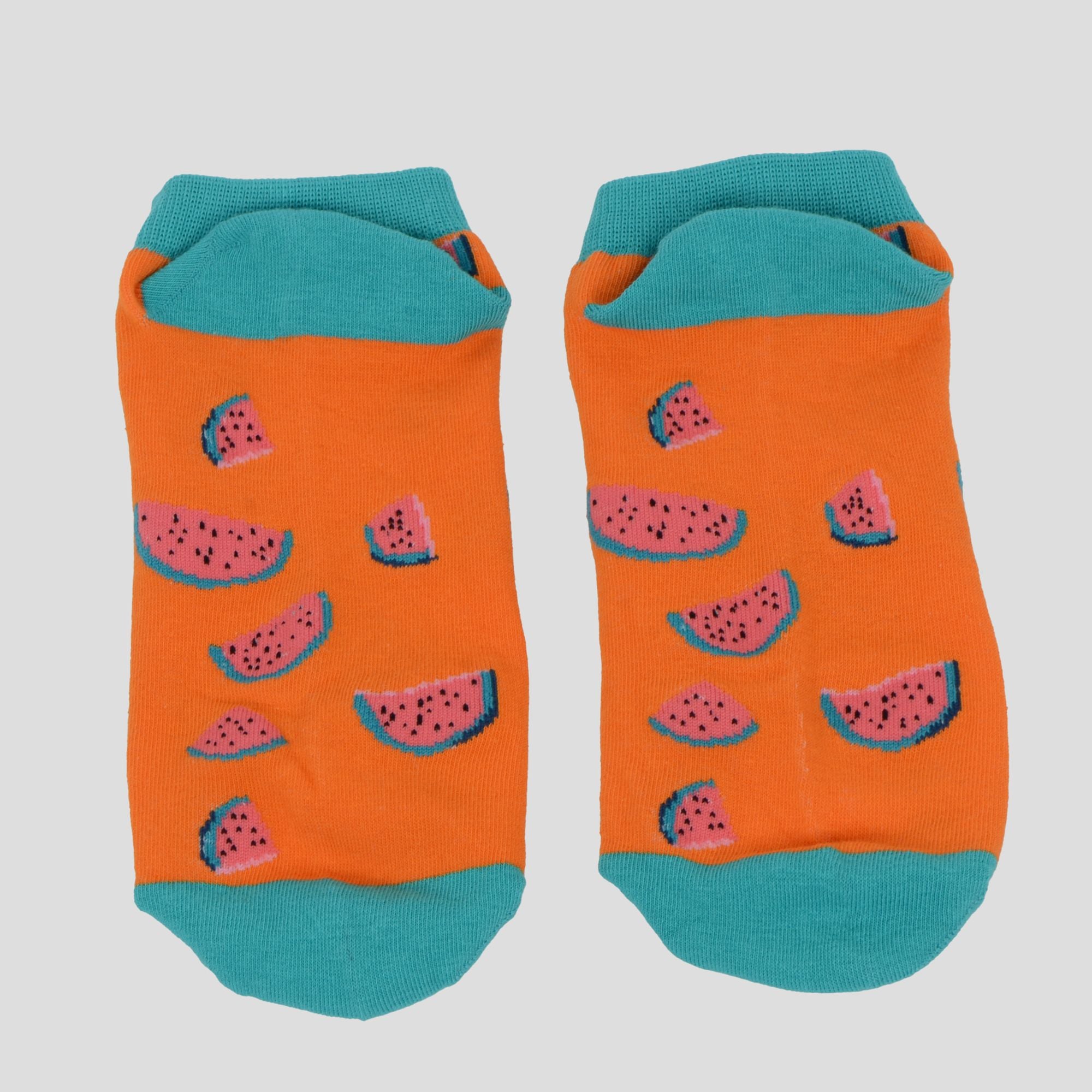 Anna-Kaci Women's  Fruit Print No Show Socks Breathable Cotton 6pk