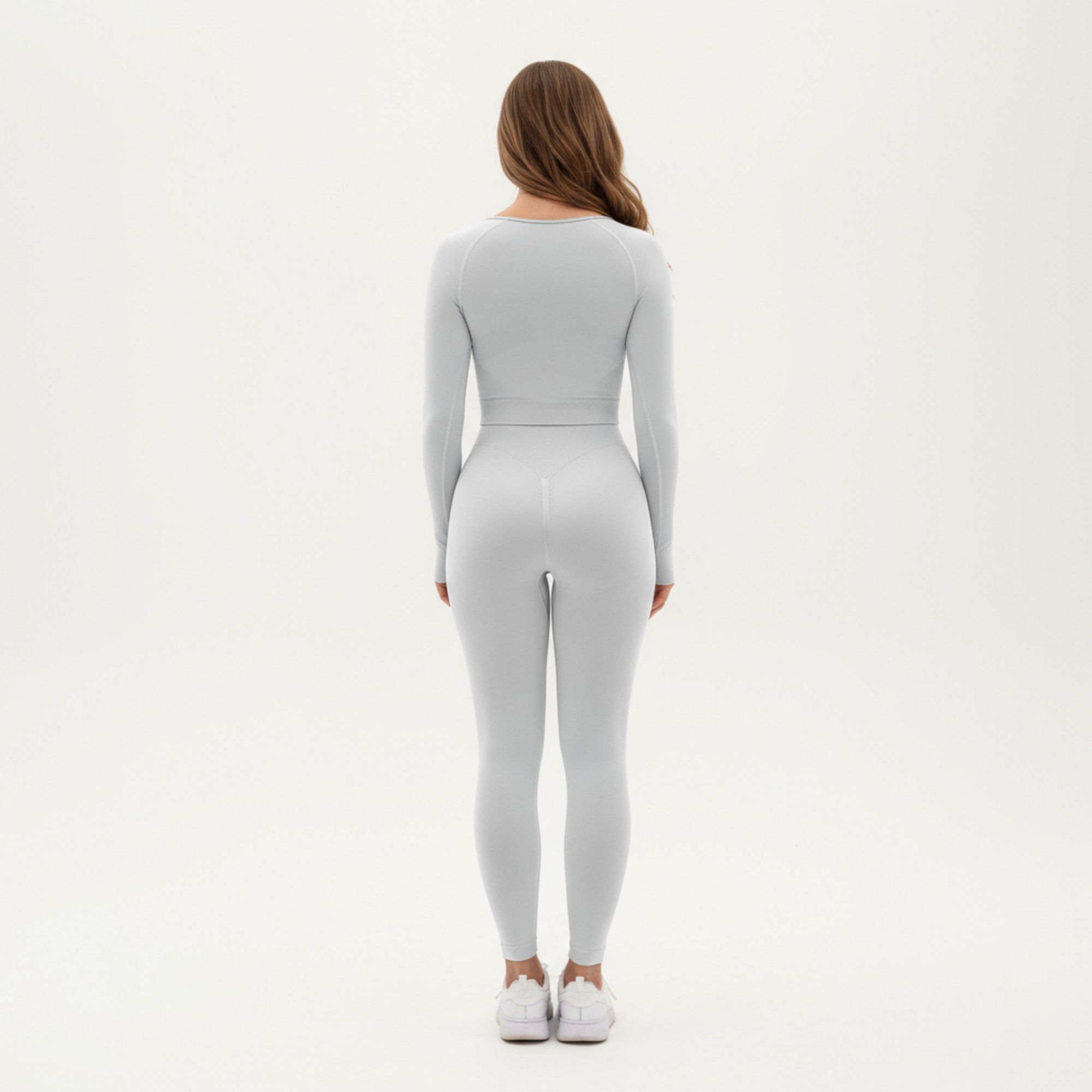 Anna-Kaci Active Women's Seamless Long Sleeve Cropped Top with Thumbhole Cuffs and Fitted Waistband