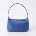 Faux Suede Shoulder Bag with Zipper Closure