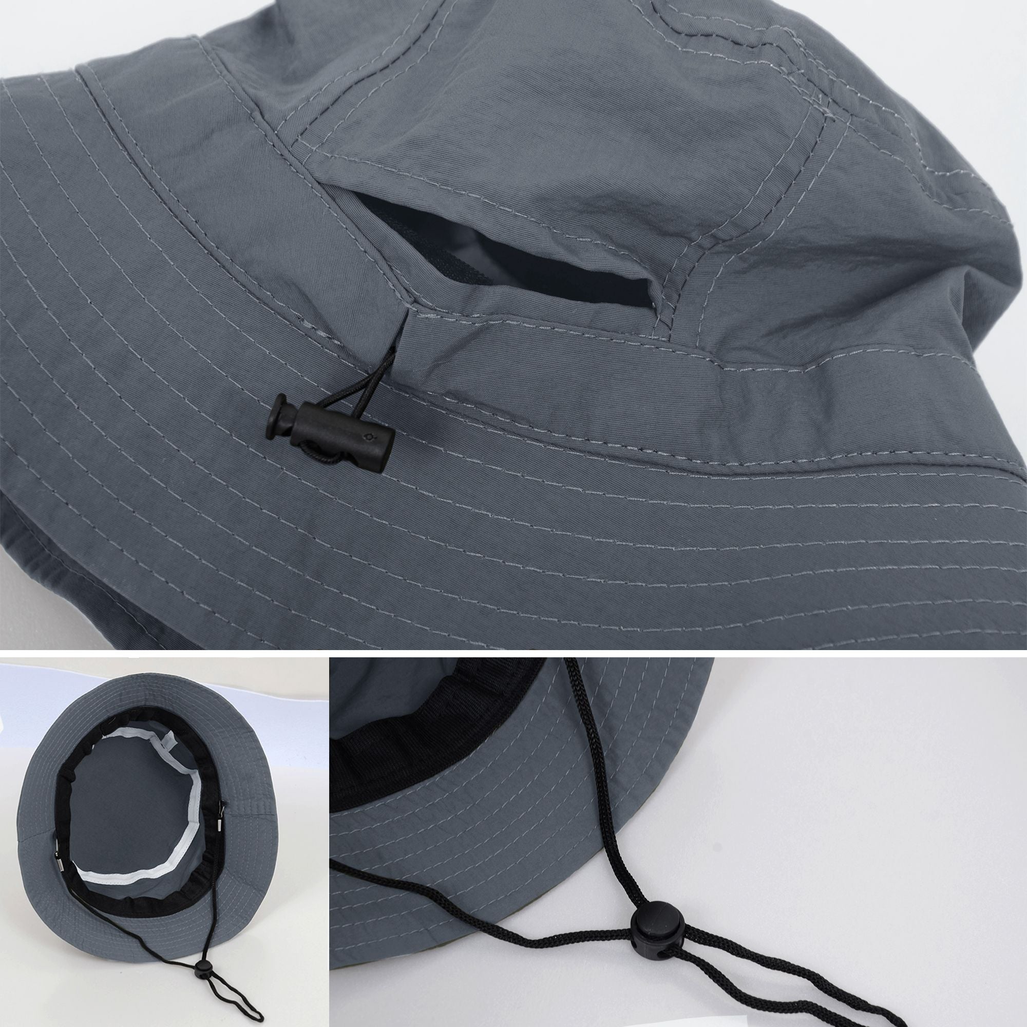 Anna-Kaci Bucket Hat Wide Brim UV Protection Lightweight Packable Outdoor Sun Hat with Adjustable Chin Strap
